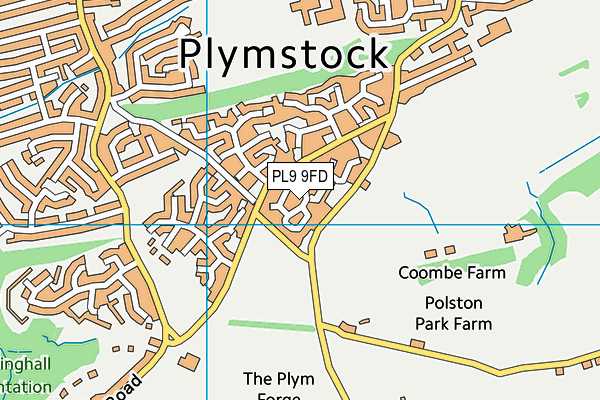 PL9 9FD map - OS VectorMap District (Ordnance Survey)