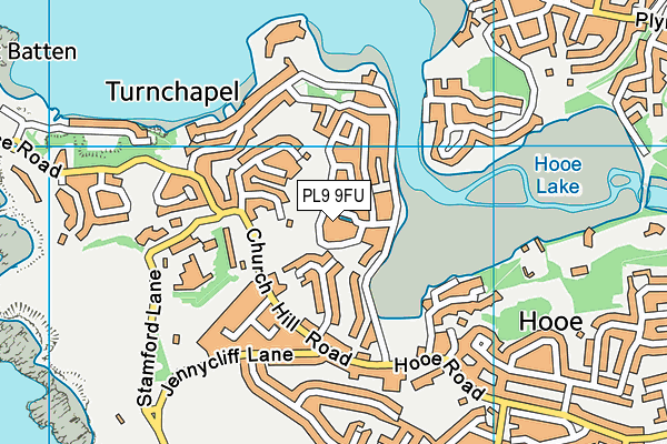 PL9 9FU map - OS VectorMap District (Ordnance Survey)