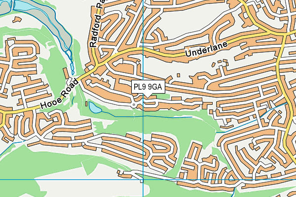 PL9 9GA map - OS VectorMap District (Ordnance Survey)