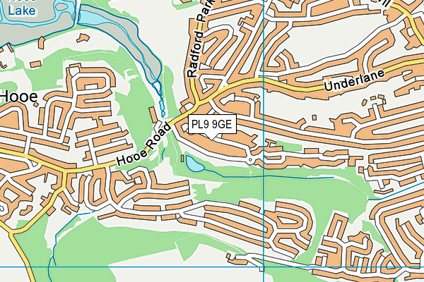 PL9 9GE map - OS VectorMap District (Ordnance Survey)