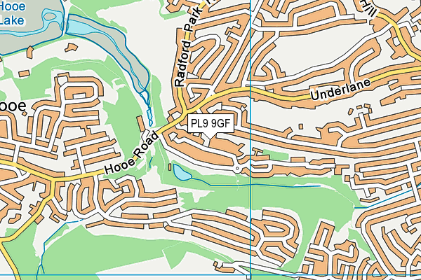 PL9 9GF map - OS VectorMap District (Ordnance Survey)