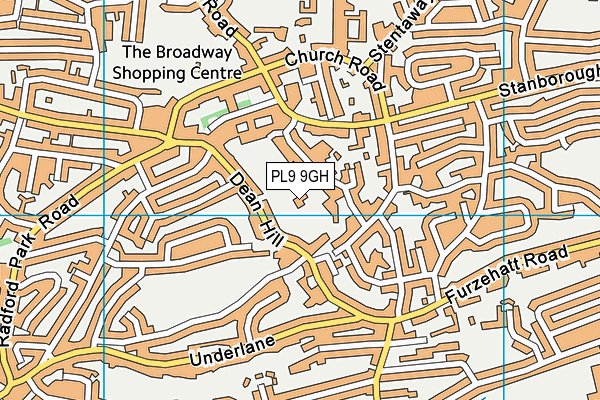 PL9 9GH map - OS VectorMap District (Ordnance Survey)