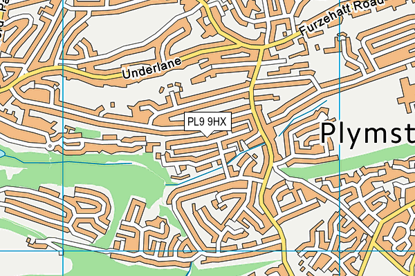 PL9 9HX map - OS VectorMap District (Ordnance Survey)
