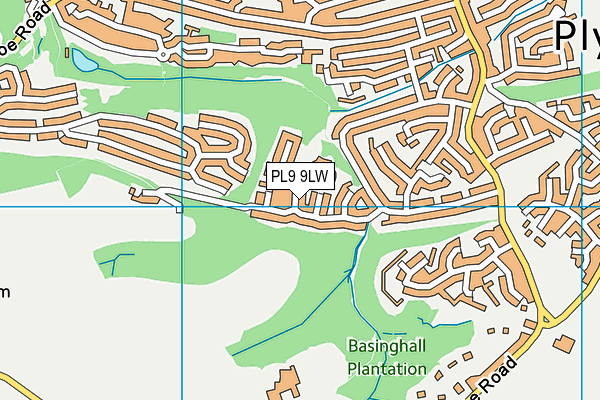 PL9 9LW map - OS VectorMap District (Ordnance Survey)