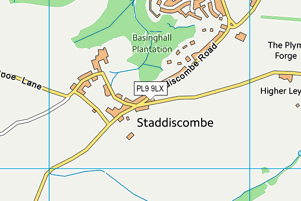 PL9 9LX map - OS VectorMap District (Ordnance Survey)