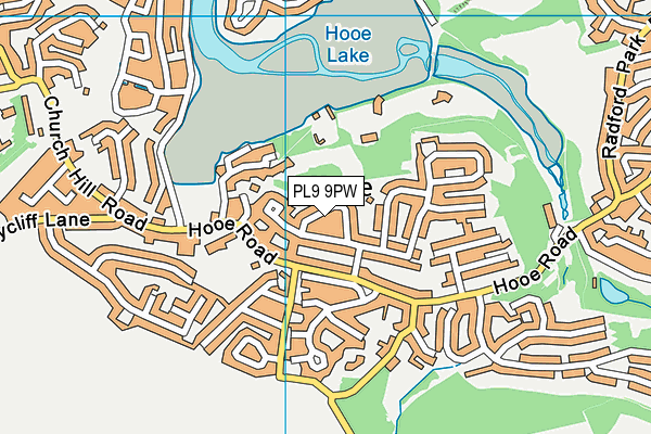 PL9 9PW map - OS VectorMap District (Ordnance Survey)