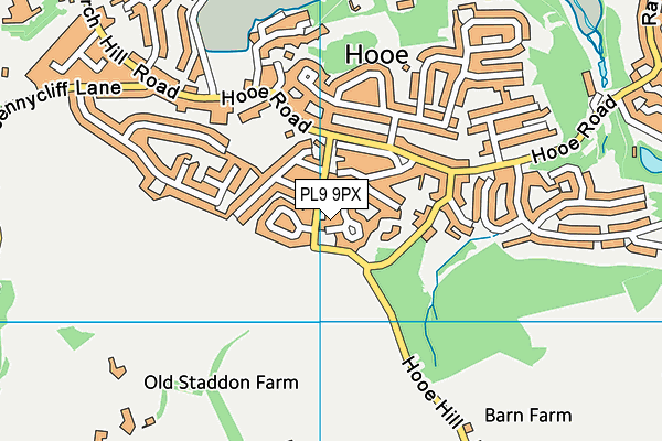 PL9 9PX map - OS VectorMap District (Ordnance Survey)