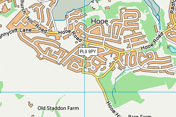 PL9 9PY map - OS VectorMap District (Ordnance Survey)