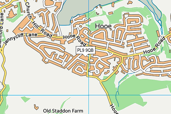 PL9 9QB map - OS VectorMap District (Ordnance Survey)