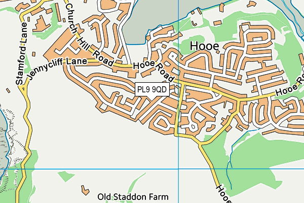 PL9 9QD map - OS VectorMap District (Ordnance Survey)