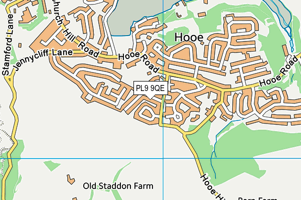 PL9 9QE map - OS VectorMap District (Ordnance Survey)