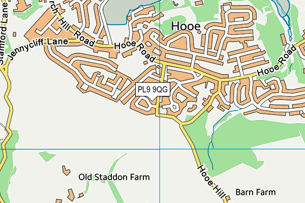 PL9 9QG map - OS VectorMap District (Ordnance Survey)