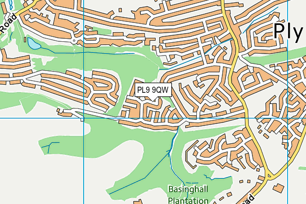 PL9 9QW map - OS VectorMap District (Ordnance Survey)