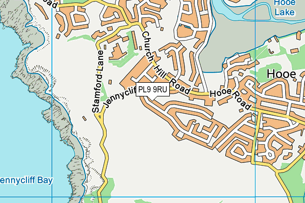 PL9 9RU map - OS VectorMap District (Ordnance Survey)