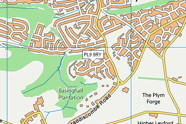 PL9 9RY map - OS VectorMap District (Ordnance Survey)