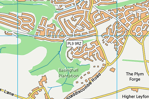 PL9 9RZ map - OS VectorMap District (Ordnance Survey)