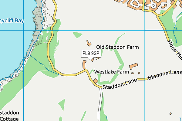 Staddon Heights Golf Club map (PL9 9SP) - OS VectorMap District (Ordnance Survey)