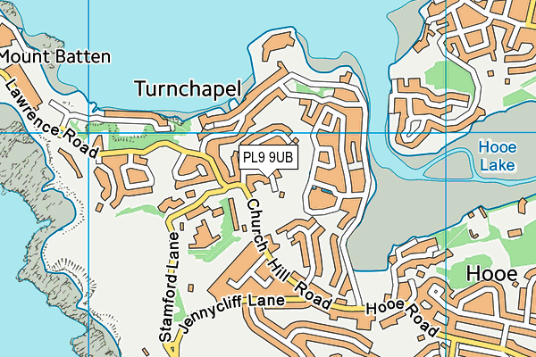 PL9 9UB map - OS VectorMap District (Ordnance Survey)