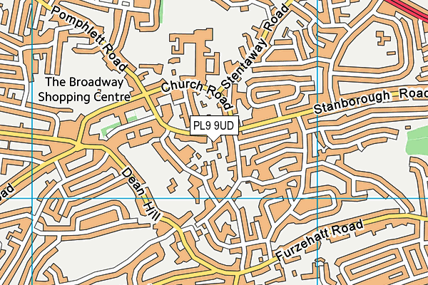 PL9 9UD map - OS VectorMap District (Ordnance Survey)