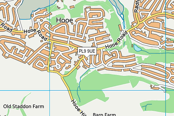 PL9 9UE map - OS VectorMap District (Ordnance Survey)