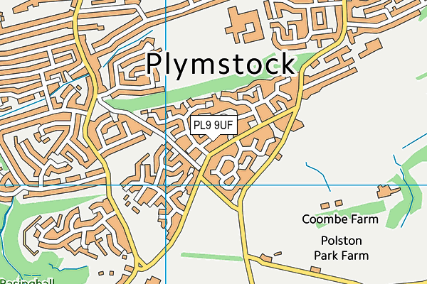 PL9 9UF map - OS VectorMap District (Ordnance Survey)