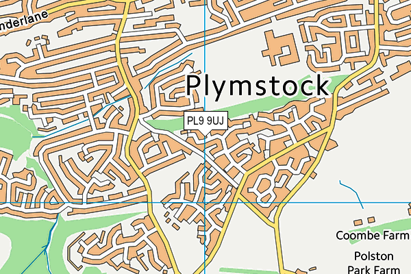 PL9 9UJ map - OS VectorMap District (Ordnance Survey)