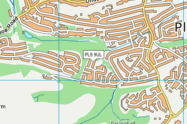 PL9 9UL map - OS VectorMap District (Ordnance Survey)