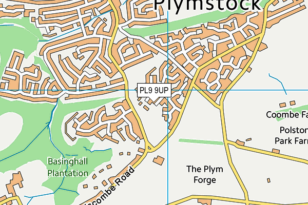 PL9 9UP map - OS VectorMap District (Ordnance Survey)