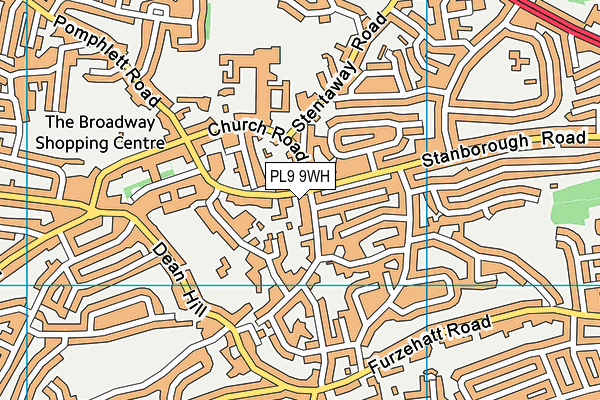 PL9 9WH map - OS VectorMap District (Ordnance Survey)