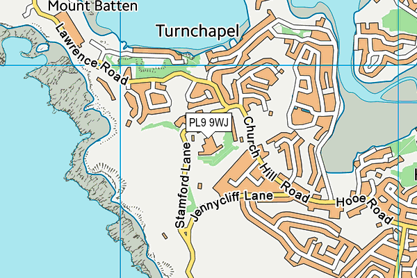 PL9 9WJ map - OS VectorMap District (Ordnance Survey)