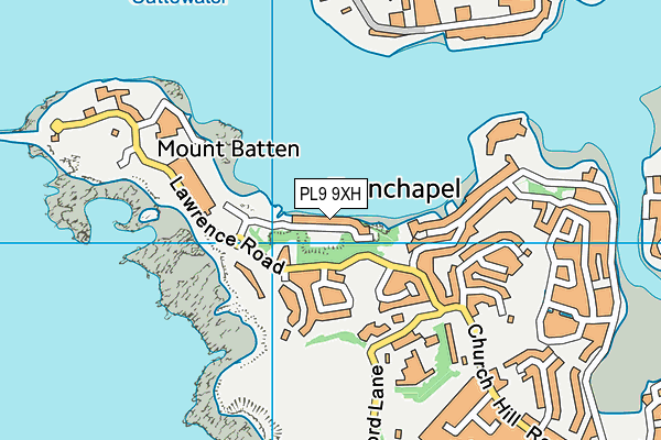 PL9 9XH map - OS VectorMap District (Ordnance Survey)