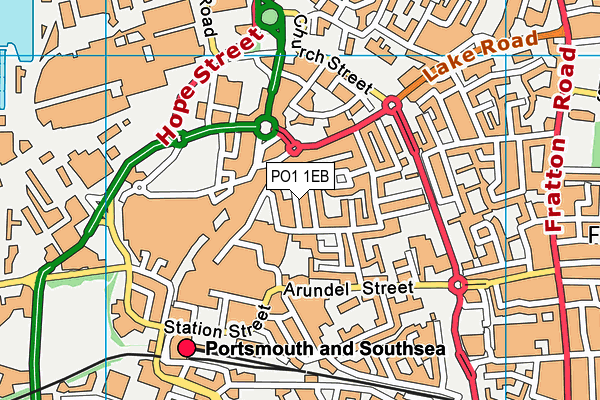 PO1 1EB map - OS VectorMap District (Ordnance Survey)