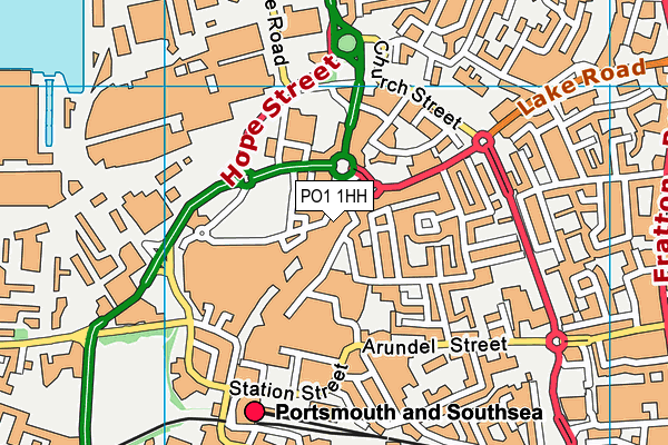 PO1 1HH map - OS VectorMap District (Ordnance Survey)