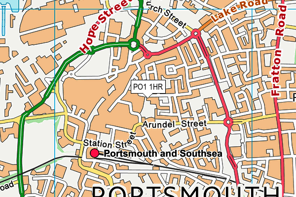 PO1 1HR map - OS VectorMap District (Ordnance Survey)