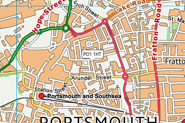 PO1 1HT map - OS VectorMap District (Ordnance Survey)