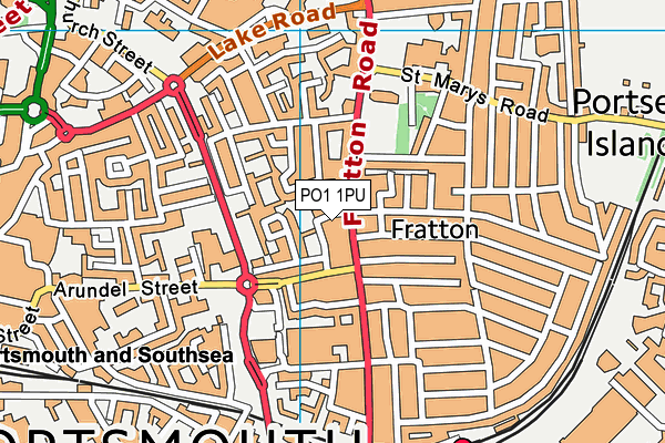 PO1 1PU map - OS VectorMap District (Ordnance Survey)