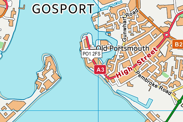 PO1 2FS map - OS VectorMap District (Ordnance Survey)