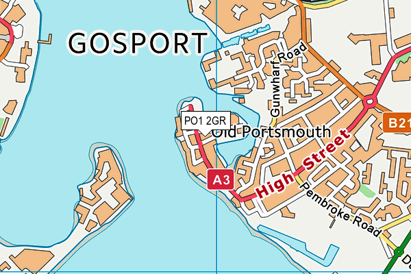 PO1 2GR map - OS VectorMap District (Ordnance Survey)