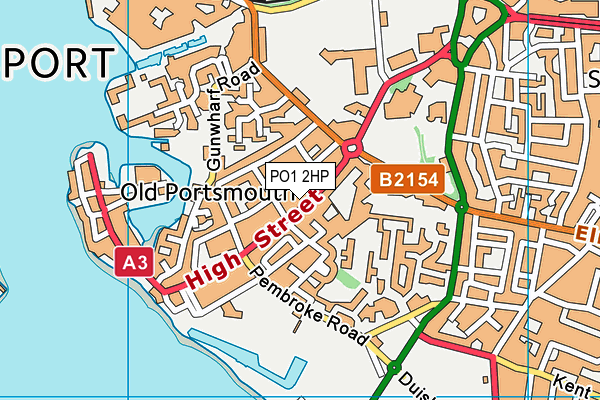 PO1 2HP map - OS VectorMap District (Ordnance Survey)