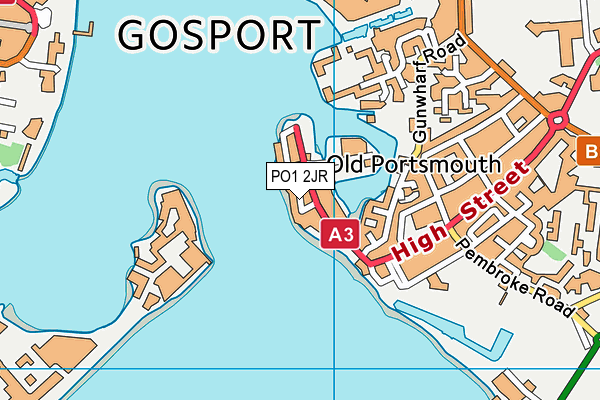 PO1 2JR map - OS VectorMap District (Ordnance Survey)