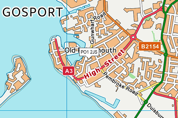 PO1 2JS map - OS VectorMap District (Ordnance Survey)