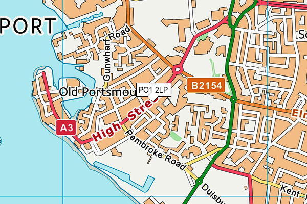 PO1 2LP map - OS VectorMap District (Ordnance Survey)