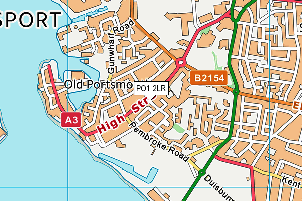 PO1 2LR map - OS VectorMap District (Ordnance Survey)