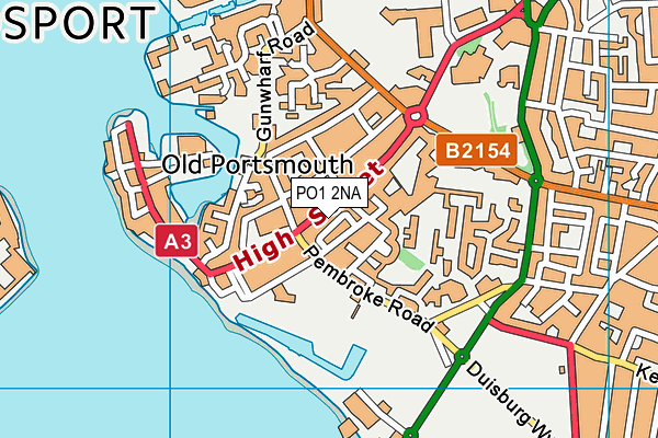 PO1 2NA map - OS VectorMap District (Ordnance Survey)