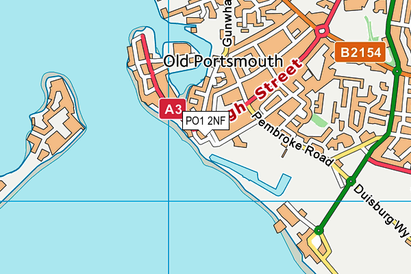 PO1 2NF map - OS VectorMap District (Ordnance Survey)