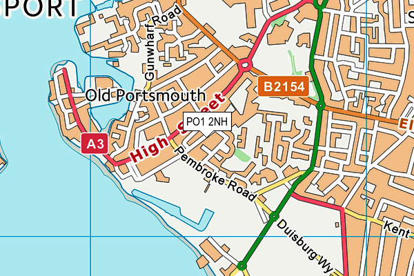 PO1 2NH map - OS VectorMap District (Ordnance Survey)