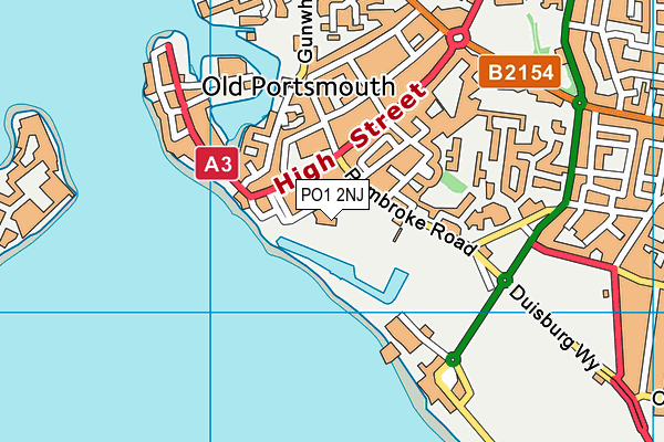 PO1 2NJ map - OS VectorMap District (Ordnance Survey)