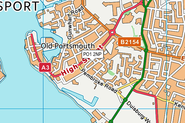 PO1 2NP map - OS VectorMap District (Ordnance Survey)