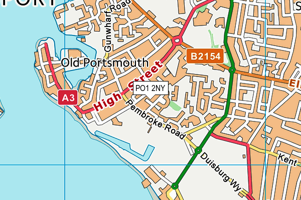 PO1 2NY map - OS VectorMap District (Ordnance Survey)