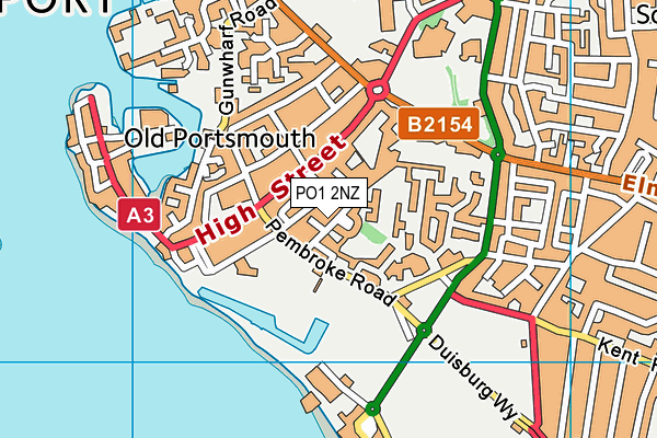 St Jude's CofE Primary School map (PO1 2NZ) - OS VectorMap District (Ordnance Survey)